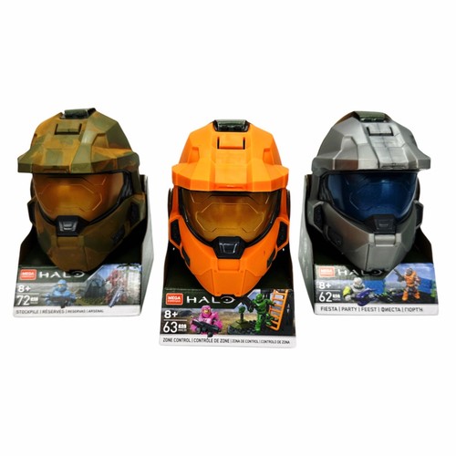 3er set halo spartan helm - set,