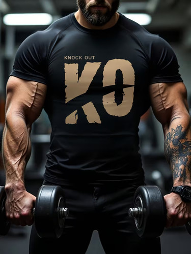 Herren fitness shirt gym - shirt,